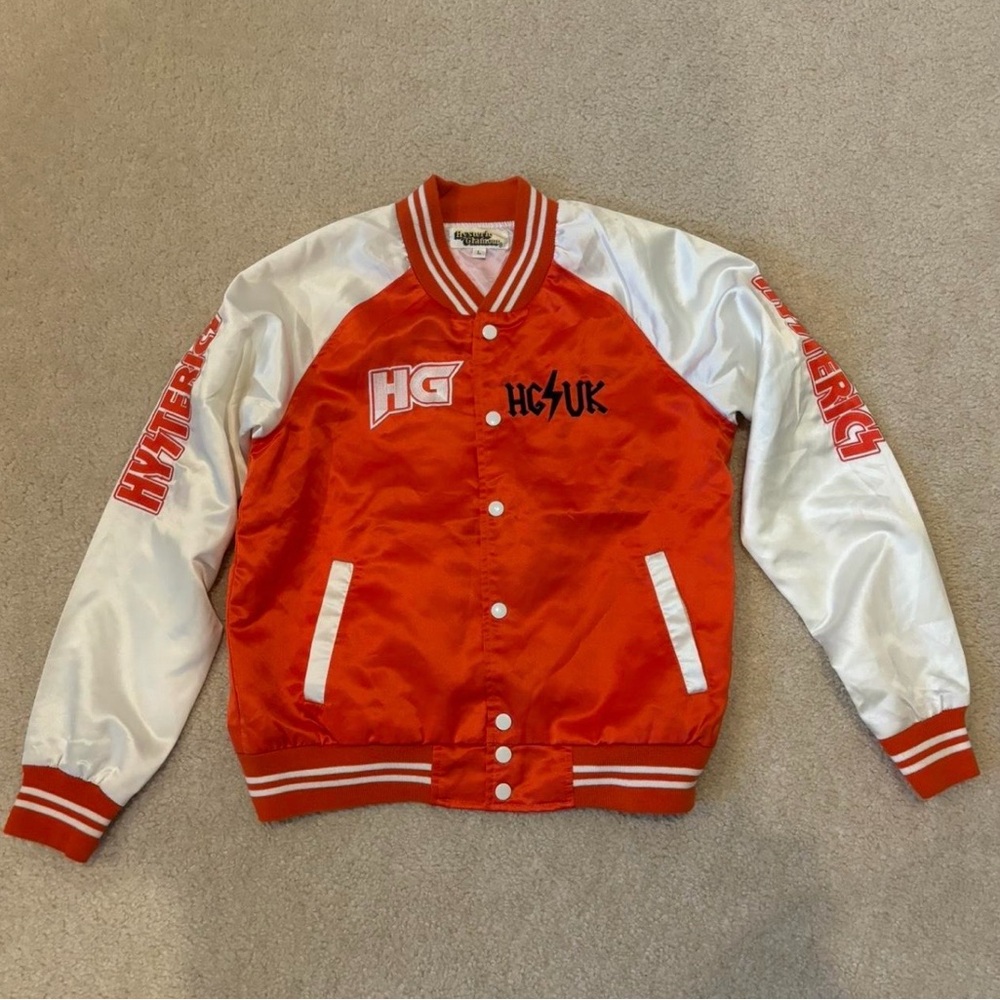 Hysteric Glamour Vintage Orange and White Varsity Jacket